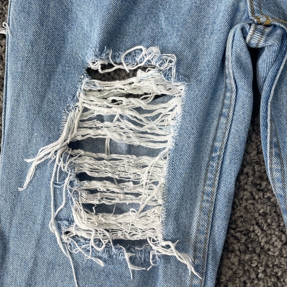 George jeans light blue very distressed denim jeans size 30x 30 - Picture 7 of 14